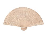 Ksikdeg Lot de 4 éventails décoratifs pliables en bois creux sculpté pour accessoires de photographie, décoration d'intérieur, main en bois pliable