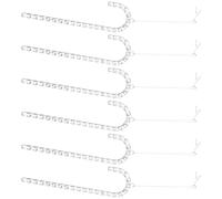 Ksikdeg Lot de 6 décorations de Noël en polyacrylate solide transparentes pour arbre, fenêtre, porte, plan de célébration, enchantement de Noël à suspendre