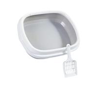 Ksikdeg Low Trackings Litière Semi-fermée avec Toilettes pour Chats Spacieuses Et Détachables pour Voyage en Voiture Litières Ovales Hygiéniques avec Pelles Incluses