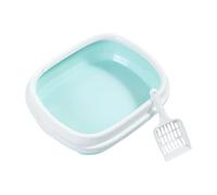 Ksikdeg Low Trackings Litière Semi-fermée avec Toilettes pour Chats Spacieuses Et Détachables pour Voyage en Voiture Litières Ovales Hygiéniques avec Pelles Incluses