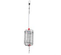 Ksikdeg Mangeoire pour aquarium en acier inoxydable pour poissons et crevettes avec panier à ressort Cage en maille avec crochet mousse