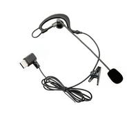 Ksikdeg Oreillette avec crochet auriculaire pour coude de type C | Microphone à perche avec housse en mousse, oreillette à crochet d'oreille pour utilisation usée, clip de câble intégré pour
