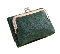 Ksikdeg Portefeuille Court pour avec Compartiment À Monnaie Et Fente pour Photo Porte-Cartes en Cuir PU Porte-Monnaie Pochettes À Change Portefeuille en Cuir