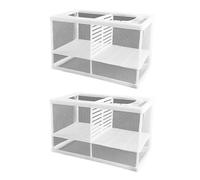 Ksikdeg Réservoirs D'élevage D'aquariums 2 Pièces avec Ventouse Sécurisée Filet Isolé pour Bébés Poissons pour Le Frai des Frites Et des Crevettes