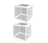 Ksikdeg Réservoirs D'élevage D'aquariums 2 Pièces avec Ventouse Sécurisée Filet Isolé pour Bébés Poissons pour Le Frai des Frites Et des Crevettes