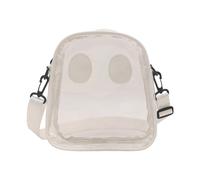 Ksikdeg Sac à bandoulière squelette d'Halloween avec blocage des couleurs, sacoche pratique en polyuréthane, petit sac à main léger pour tenue de fête, sac à bandoulière d'Halloween, transparent, One
