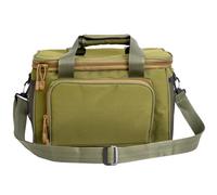 Ksikdeg Sac de pêche multifonctionnel de grande capacité pour leurres de pêche, résistant à l'eau, sac de pêche à bandoulière, Vert, 36*22*23cm