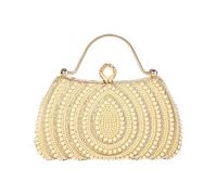 Ksikdeg Sac de soirée à strass étincelants avec sangle réglable et design léger pour banquets, événements de mariage, sac à main à bandoulière de luxe, doré, One Size