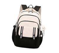 Ksikdeg Sac d'école élégant en nylon pour ordinateur portable, sac à dos de voyage japonais pour étudiants de niveau élevé et moyen, sac à dos décontracté à la mode, Noir