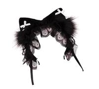 Ksikdeg Serre-tête oreilles de chat en peluche - Design réglable - Accessoire essentiel pour costume - Cosplay - Tenue d'Halloween - Bandeau élégant avec oreilles de chat pour jeu de rôle