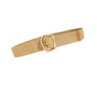 Ksikdeg Styles Ceinture de taille réglable en coton et lin pour femme Accessoire pour fête à thème soirée événement Ceinture tissée, Boucle mate, taille unique