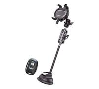 Ksikdeg Support de téléphone de voiture avec base en aluminium, double installation, tableau de bord, pare-brise et grille d'aération pour smartphones, support de téléphone de voiture à angle multiple