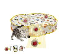 Ksikdeg Tapis De Jeu D'interaction 28 Pouces avec Balle Jouet pour Chats Activée par Le Mouvement Rechargeable Balle Teaser Automatique pour Chatons Fun Rechargeable Cats Balls