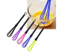 Ksiuw Fouet Plastique Coiffure - Outil Salon Professionnel pour Mélangeur Crème et Couleur Cheveux, Lot de 5 Pièces, Économique et Pratique