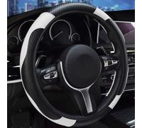 KSIWUAGB Couvre Volant pour Jeep Renegade Renegade S Compass Commander Liberty Renega 2000-2024, Housse Volant Voiture Protection Cuir Antidérapant Respirant Accessoire Voiture,White