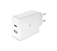 KSIX - Adaptateur secteur - GaN, compatible avec les ordinateurs portables et les téléphones - 45 Watt - 3 A - PD/PPS, Ultra Fast Charge - 2