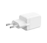 KSIX - Adaptateur secteur - GaN, matériaux durables - 20 watt - Power Delivery 3.0 + PPS, Fast Charge - 2 connecteurs de sortie (USB-C, USB) - blanc