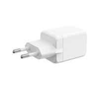 KSIX - Adaptateur secteur - GaN, matériaux durables - 30 Watt - 3 A - Power Delivery 3.0 + PPS - 2 connecteurs de sortie (24 pin USB-C, USB) - blanc