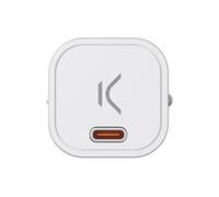 KSIX - Adaptateur secteur - Technologie PPS et GaN - 30 Watt - 3 A - PD, Ultra Fast Charge (24 pin USB-C) - blanc