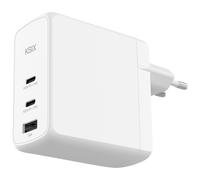 Ksix BCD100GANACCB chargeur d'appareils mobiles Ordinateur portable, Smartphone, Tablette Blanc Secteur Charge rapide Intérieure