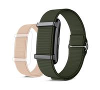 KSIX Bracelet connecté Vitalis Go sans écran, avec Moniteur de fréquence Cardiaque, oxygène, température, Suivi du Sommeil et du Stress, étanche jusqu'à 5 ATM, autonomie de 30 Jours, (Vert et Beige).