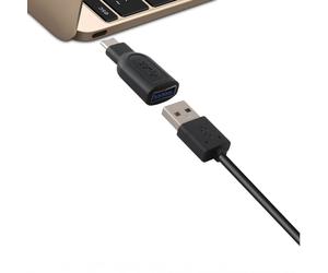 Ksix BXADAPC01 changeur de genre de câble USB USB C Noir
