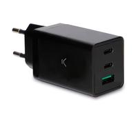 Ksix Bxcd2c67min Negro / Cargador De Red Eléctrica 2x Usb-C + Usb-A 67w