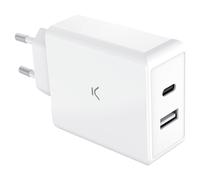 Ksix Bxcdc65dgan Chargeur D'appareils Mobiles Ordinateur Portable, Smartphone, Tablette Blanc Secteur Charge Rapide Intérieure