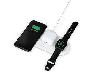 Ksix BXCQI10QC02 chargeur d'appareils mobiles Casques, Casque, Smartphone, Smartwatch Blanc Secteur, USB Charge rapide Intérieure