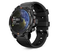 Ksix Explorer - Montre connectée avec bracelet - silicone - taille du poignet : jusque 255 mm - affichage 1.43" - Bluetooth - 42.3 g - noir