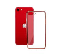 KSIX FUNDA Flex Metal Contact TPU IPHONE SE 2022, SE 2020, 8 y 7 Metalizado Rosa