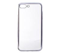 KSIX FUNDA Flex Metal Contact TPU Para IPHONE 7 Plus, IPHONE 8 Plus Metalizado Gris