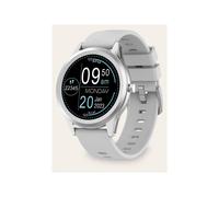 Ksix Globe - 43 mm - Montre connectée avec bracelet - silicone - affichage 1.28" - Bluetooth - argent