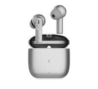 KSIX Meteor Écouteurs sans Fil Bluetooth, appels HD, Annulation de Bruit ENC, étui de Charge métallique, True Wireless Stereo, autonomie 32h, Assistants vocaux, résistant à l'eau, Argent