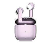 KSIX Meteor Écouteurs sans Fil Bluetooth, appels HD, Annulation de Bruit ENC, étui de Charge métallique, True Wireless Stereo, autonomie 32h, Assistants vocaux, résistant à l'eau, Rose