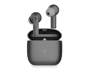 KSIX Meteor Écouteurs sans Fil Bluetooth, appels HD, Annulation de Bruit ENC, étui de Charge métallique, True Wireless Stereo, autonomie 32h, Assistants vocaux, résistant à l'eau, Noir