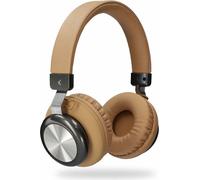 KSIX Retro 2 Casque sans fil Retro 2, radio FM, carte SD, jusqu'à 8 heures d'autonomie, brun