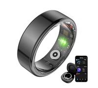 KSIX Saturn Bague Intelligente Homme Femme avec Tracker Activité Pas et Calories - Bague Intelligente Mesure Oxygène Saturn Cardiaque, Contrôle du Sommeil - Autonomie de la Batterie 3 Jours - M