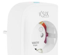 ksix smart plug, smart home, 1 prise de courant de courant, connexion sans fil via wi-f