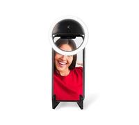 KSIX smart your tech Anneau Lumineux pour Selfie Rechargeable 3W avec Clip Universel Blanc