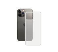 KSIX smart your tech Coque Souple pour iPhone 14 Pro, Anti-Traces de Doigts, Robuste, légère, Compatible avec Chargement sans Fil, Transparent, Packaging Free
