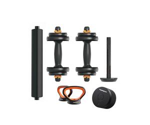 KSIX smart your tech Fed Kit Haltères V2 10KG connectés App Move It, Barre et Poids Russe 10KG Xiaomi Fed, Capteur Intelligent, 10kg, Modulables, Multifonctions, Poignée ergonomique