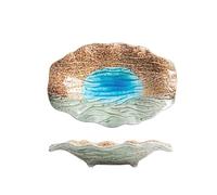 ksjdieunf Assiettes À Desserts Assiette à dîner en céramique de spécialité restaurant occidental petit-déjeuner cuisine dessert fruits collation Vaisselle De Dîner(C)