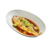 ksjdieunf Assiettes À Desserts Assiette à poisson ovale, assiette creuse for restaurant, créative, vaisselle spéciale for hôtel Vaisselle De Dîner(L)