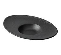 ksjdieunf Assiettes À Desserts Assiette creuse en céramique, assiette occidentale, hôtel, restaurant, vaisselle créative, simple Vaisselle De Dîner(Black,10inch)