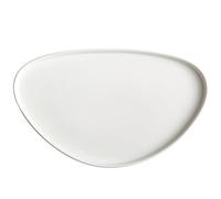 ksjdieunf Assiettes À Desserts Assiette triangulaire ronde en céramique, assiette à Sauce, Steak de Restaurant occidental, mode for la maison Vaisselle De Dîner(White)