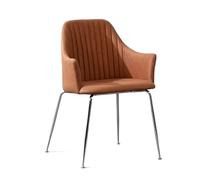 ksjdieunf Fauteuils de Bureau pour la Maison Chaise de Salle à Manger Minimaliste Moderne, Chaise inclinable for la Maison, en Cuir avec Cadre Acier et accoudoirs, réception Salon et Loisirs
