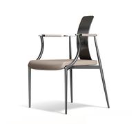 ksjdieunf Fauteuils de Bureau pour la Maison Chaise for Faire du thé, Table et Chaise à for la Maison, Bureau Modernes en Acier Inoxydable, de négociation for Club Salon et Loisirs(A)