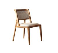 ksjdieunf Fauteuils de Bureau pour la Maison Nouvelle Table à Manger en rotin Chinois Moderne et Simple, Style Wabi-sabi, for hôtel Restaurant, avec Dossier Souple Chaise Salon et Loisirs
