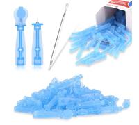 KSJEHW 100 Pièces Outil de dissolvant de Points Noirs comédons Ensemble de dissolvant de Points Noirs Ensemble d'outils Professionnels de dissolvant d'aiguille de Bouton-Pression pour la beauté